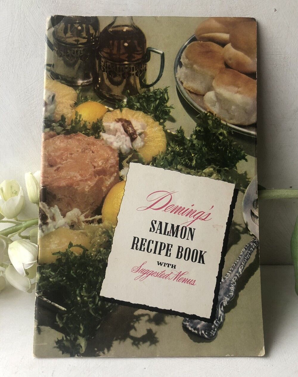 Deming’s Salmon Recipe Book With Food Menus Alaska Sockeye Fish Cooking Vintage
